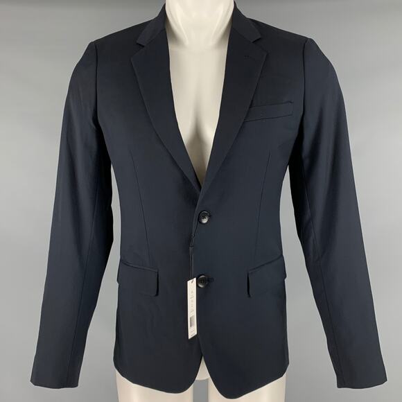 THEORY Size 36 Navy Wool Notch Lapel Sport Coat - Picture 1 of 7